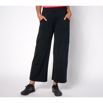 AnyBody Lounge Petite Cozy Knit Straight Leg Cargo Pant