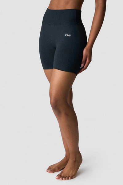 Image of Soft Seamless Shorts Wmn Navy Melange