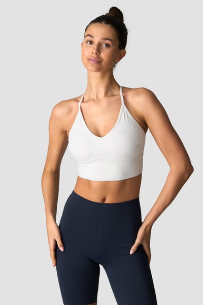 Image of Nimble Adjustable Strappy Sports Bra White