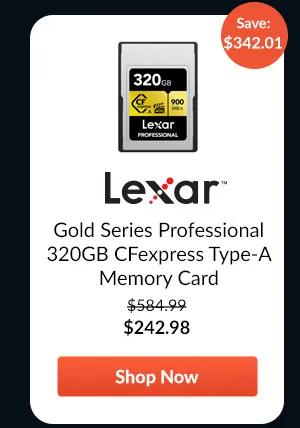 Lexar Gold Series Professional 320GB CFexpress Type-A Memory Card