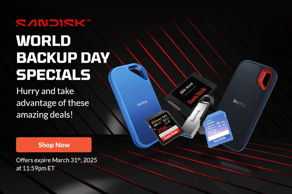 Sandisk World Backup Day Specials | Shop Now