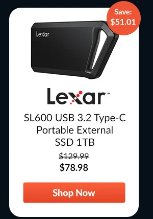 Lexar SL600 USB 3.2 Type-C Portable External SSD 1TB
