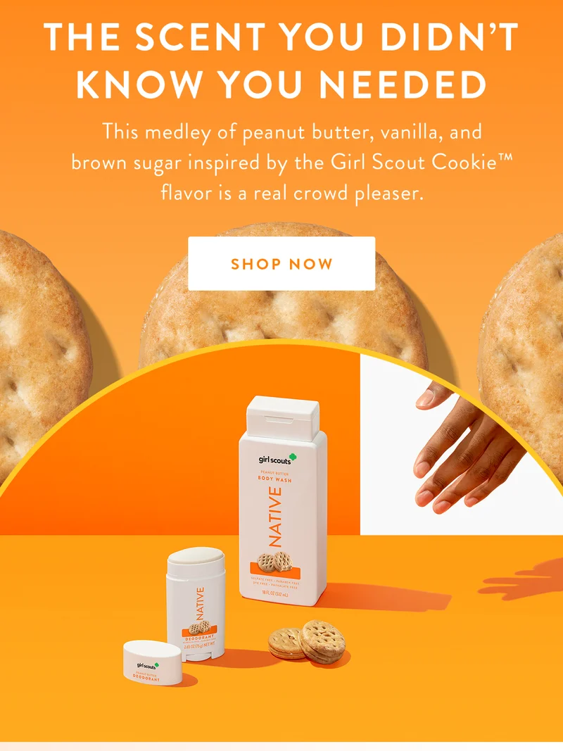The Scent You Didn’t Know You Needed | This medley of peanut butter, vanilla, and brown sugar inspired by the Girl Scout Cookie™ flavor is a real crowd pleaser. | SHOP NOW