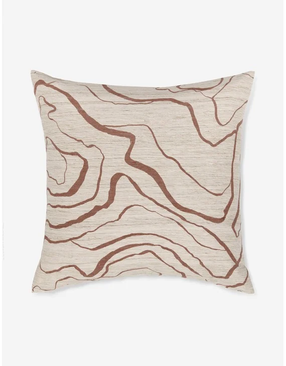 Canyon Pillow by Élan Byrd-Terracotta / Square
