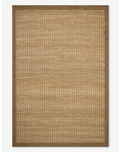 Lilah Handwoven Jute Rug by Amber Lewis x Loloi-Natural and Bark / 2'3" x 3'9"