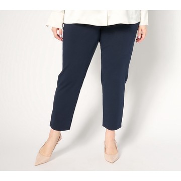 Susan Graver Weekend Petite Premium Stretch Slim-Leg Ankle Pants