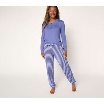 MUK LUKS Dream Cloud Henley & Jogger Pajama Set
