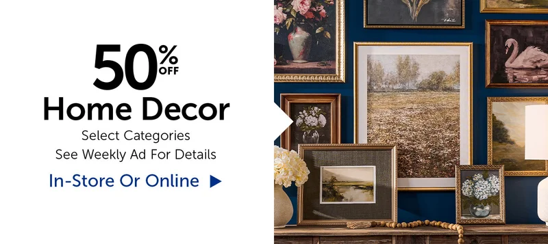 50% Off Home Decor - Select Categories