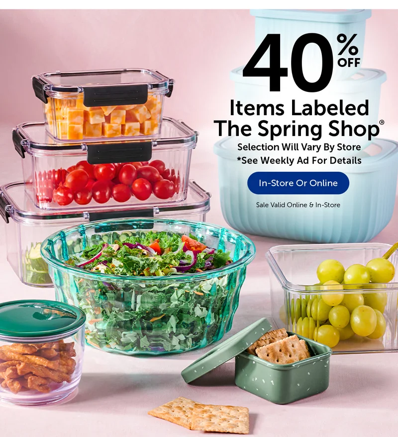 40% Off Items Labeled The Spring Shop® - Selection Will Vary By Store