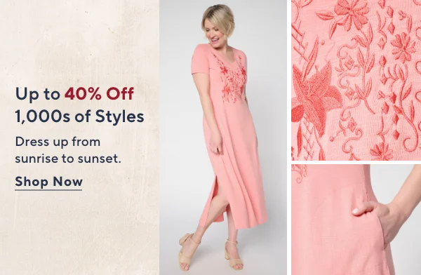 Up to 40% Off 1,000s of Styles
