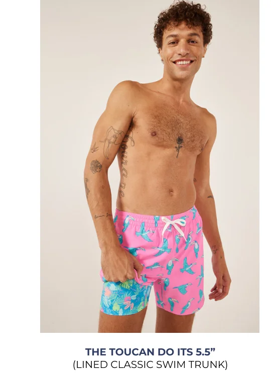 Lined Classic Swim: The Toucan Do Its