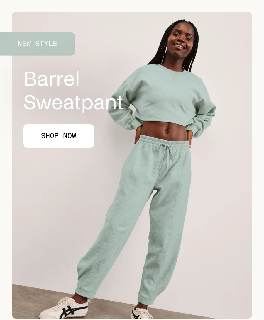LuxeFleece Barrel Sweatpant in Pale Blue