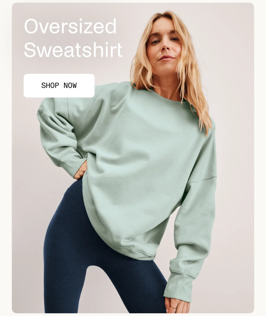 LuxeFleece Oversized Sweatshirt in Pale Blue