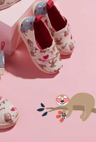 Tiny Alpargata Valentines Day Sloths Toddler Shoe