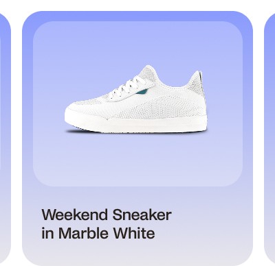 Weekend Sneaker in Marble White.