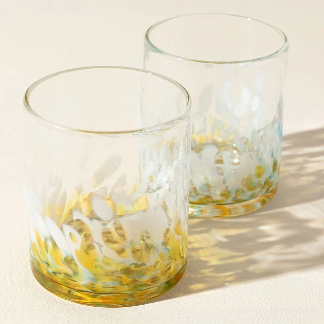 Sun & Sky Handblown Rocks Glasses