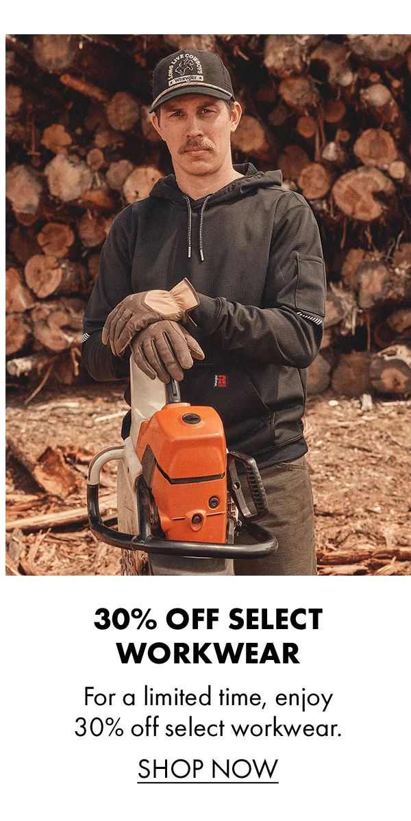 30% Off Select Workwear