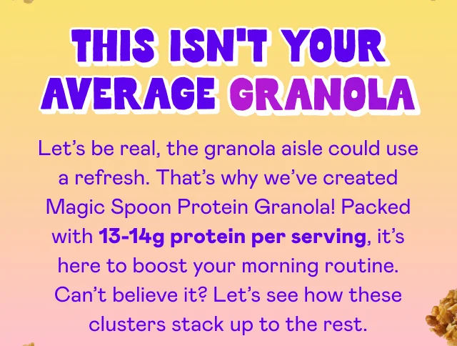 This isn't your average granola This isn't your average granola