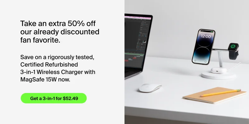 Take an extra 50% off a Certified Refurbished 3-in-1 Stand.
