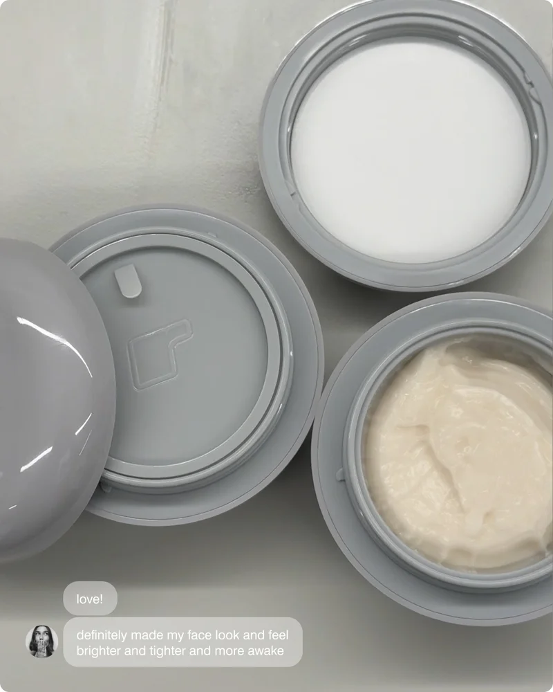 from hb: love! definitely made my face look and feel brighter and tighter and more awake.