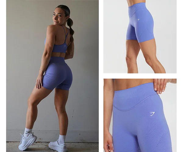 Sweat Seamless Shorts - Grape Blue.