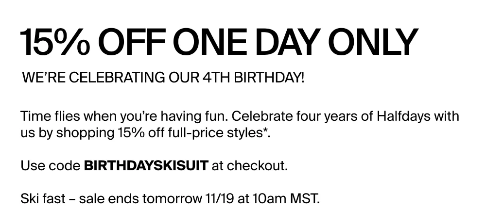 15% Off Sale