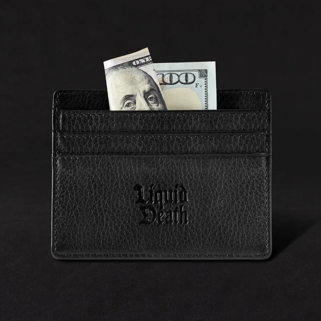 leather face card wallet