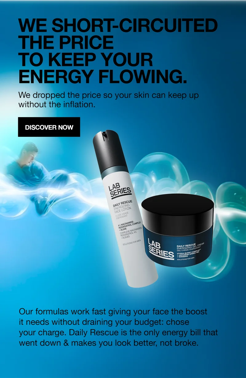 WE SHORT-CIRCUITED THE PRICE TO KEEP YOUR ENERGY FLOWING. We dropped the price so your skin can keep up without the inflation. | DISCOVER NOW. | Our formulas work fast giving your face the boost it needs without draining your budget: chose your charge. Daily Rescue is the only energy bill that went down & makes you look better, not broke.