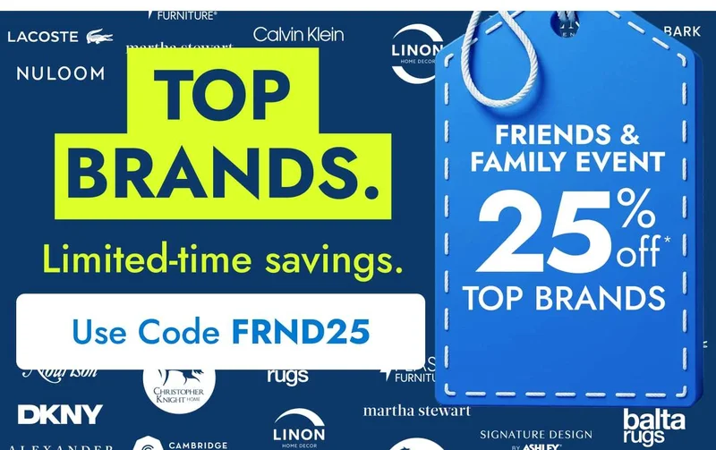 Shop the Friends and Family Event