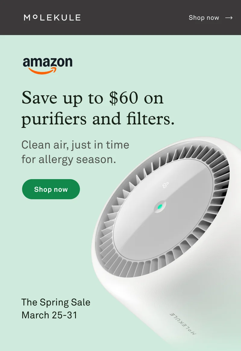 Save up to $60 on purifiers and filters
