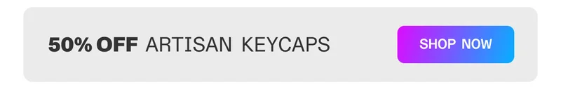 50% off Artisan Keycaps