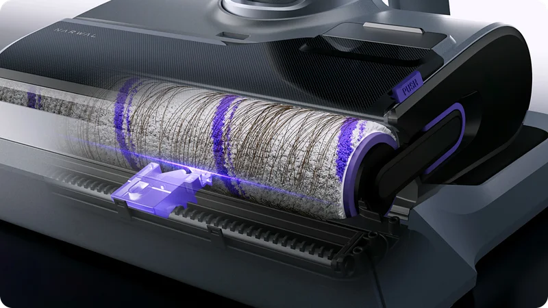 With built-in scissors, Narwal S30 series can pick up all kinds of hair and pet fur in one pass—without tangles. The zero-tangle performance is certified by SGS and TÜV.