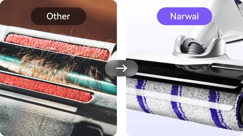 We noticed that many vacuums get tangled after cleaning hair or pet fur. That’s why we specially designed built-in scissors and a dual-layer comb to ensure your Narwal S30 Series stays tangle-free.