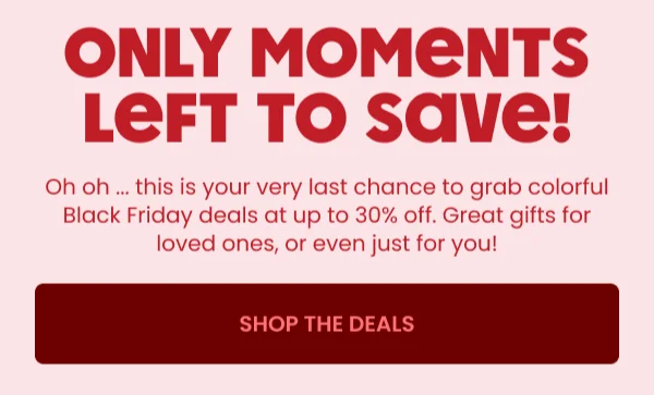 Only moments left to save!