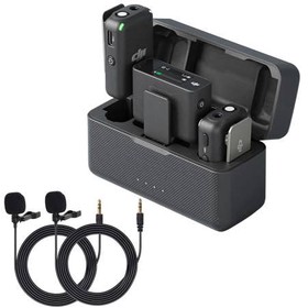 DJI Mic Dual-Transmitter Compact Digital Wireless Microphone System/Recorder for Camera & Smartphone (2.4 GHz) Bundle with, 2X Turnstile Omnidirectional Condenser Lavalier