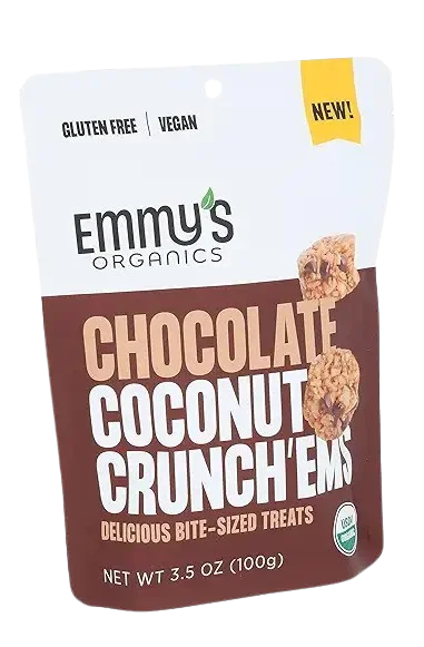 Image of Emmy's Organics Chocolate Coconut Crunch'ems Cookie