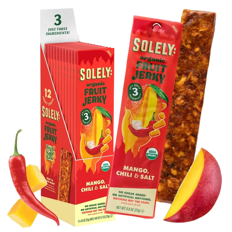 Image of Solely Mango, Chili & Salt Fruit Jerky (12 CT)
