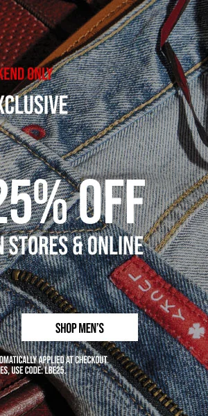 Extra 25% off Shop Men's