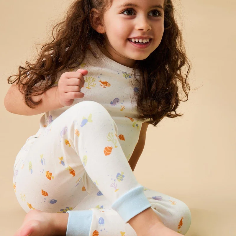 Image of Little Fish Short Sleeve Pajama Set