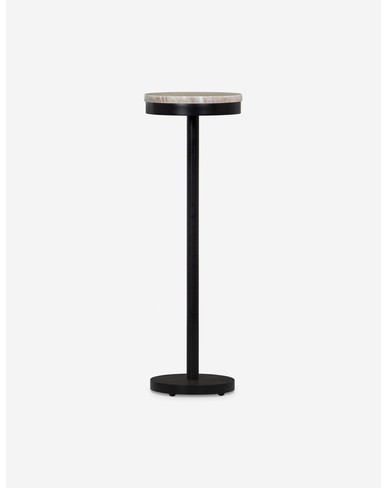 Oswald Side Table-Brown Marble