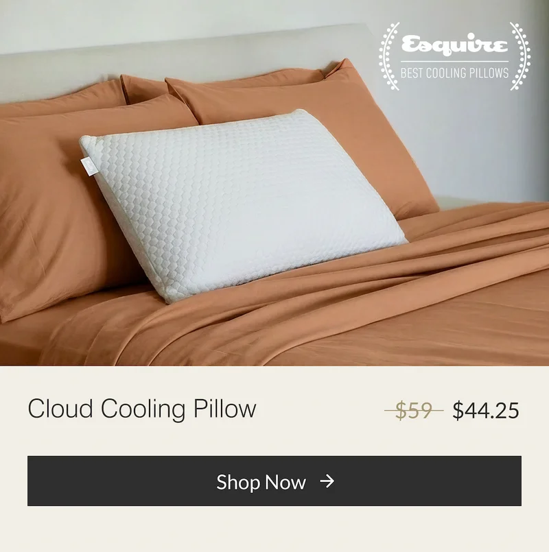 Buffy Cloud Cooling Pillow, best cooling pillow for temperature regulation and deeper sleep.