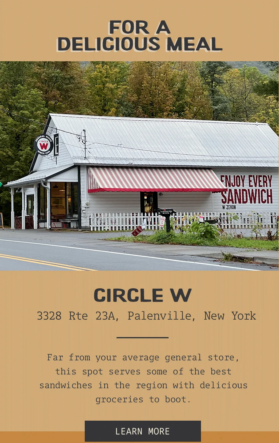 For a delicious meal - Circle W