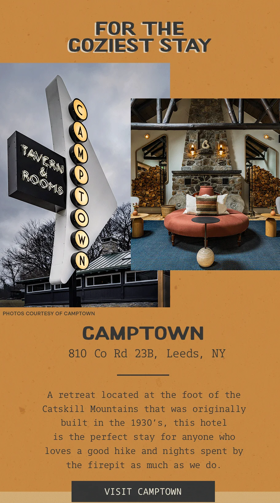 For the coziest stay - Camptown