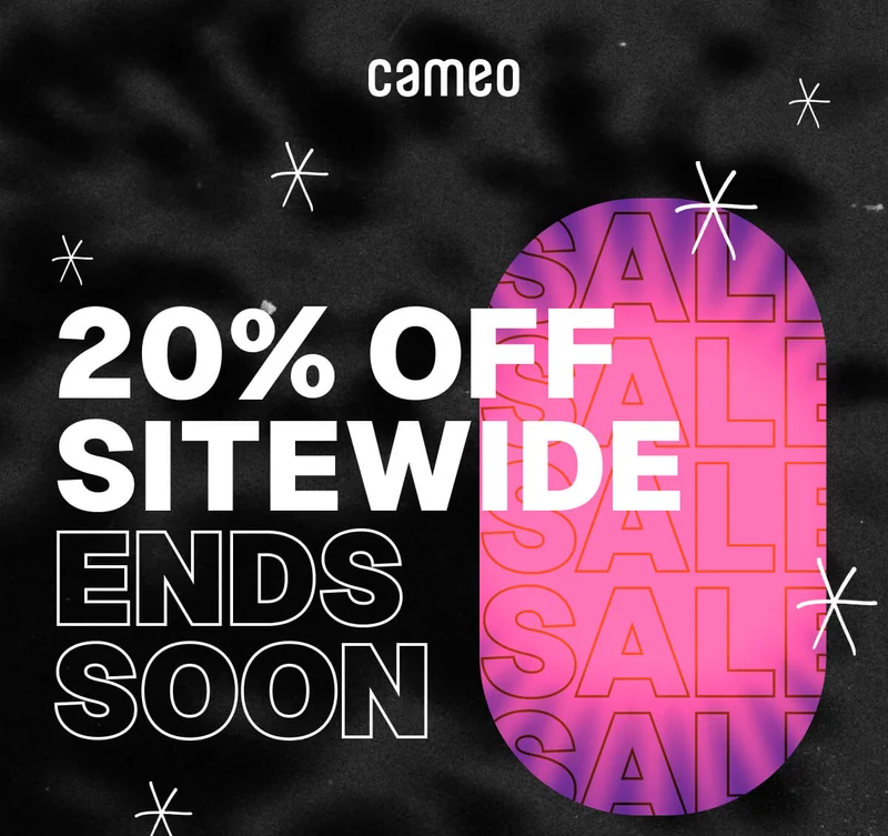 20% off sitewide ends soon