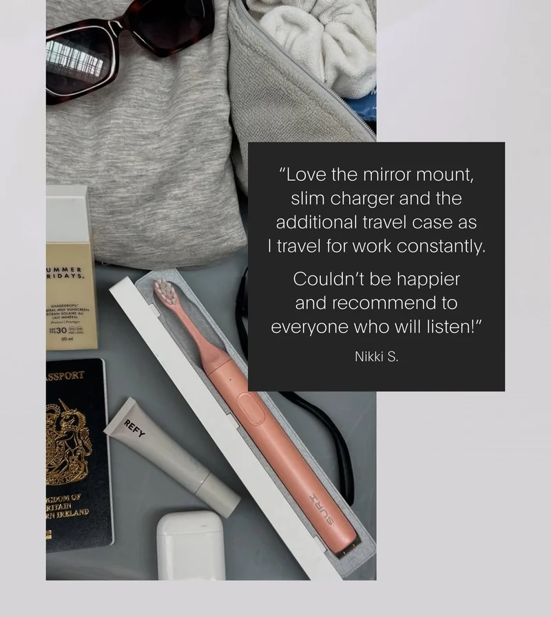 “love the mirror mount, slim charger and the additional travel case as i travel for work constantly. couldn’t be happier and recommend to everyone who will listen!” - nikki s.