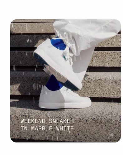 Weekend Sneaker in Marble White