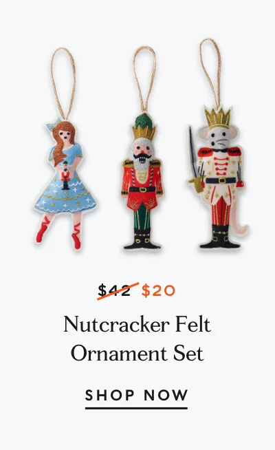 $20 Nutcracker Felt Ornament Set