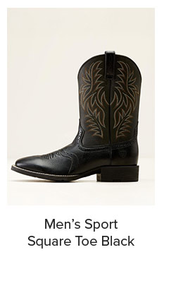 Men’s Sport Square Toe Black