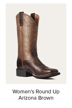 Women’s Round Up Wide Square Toe Western Boot