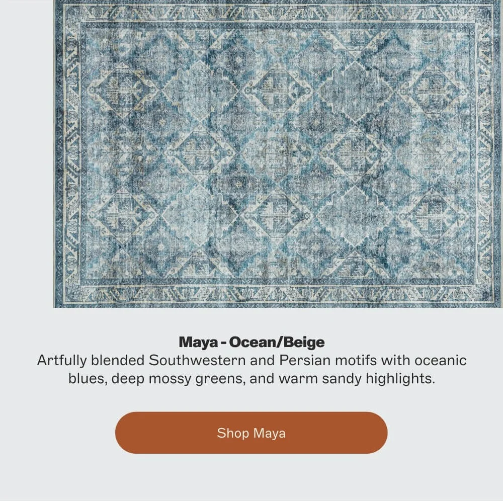 Maya - Ocean/Beige [ Shop Maya ]